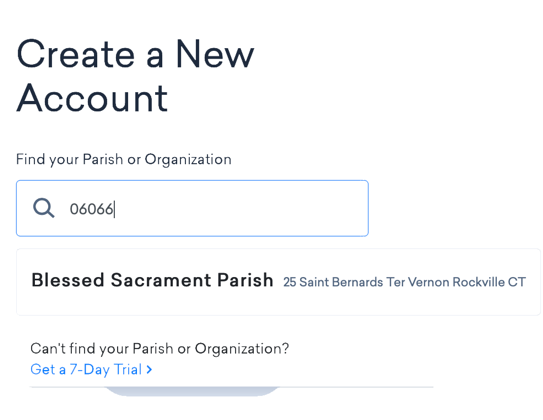 Create new Formed.org account form - enter 06066